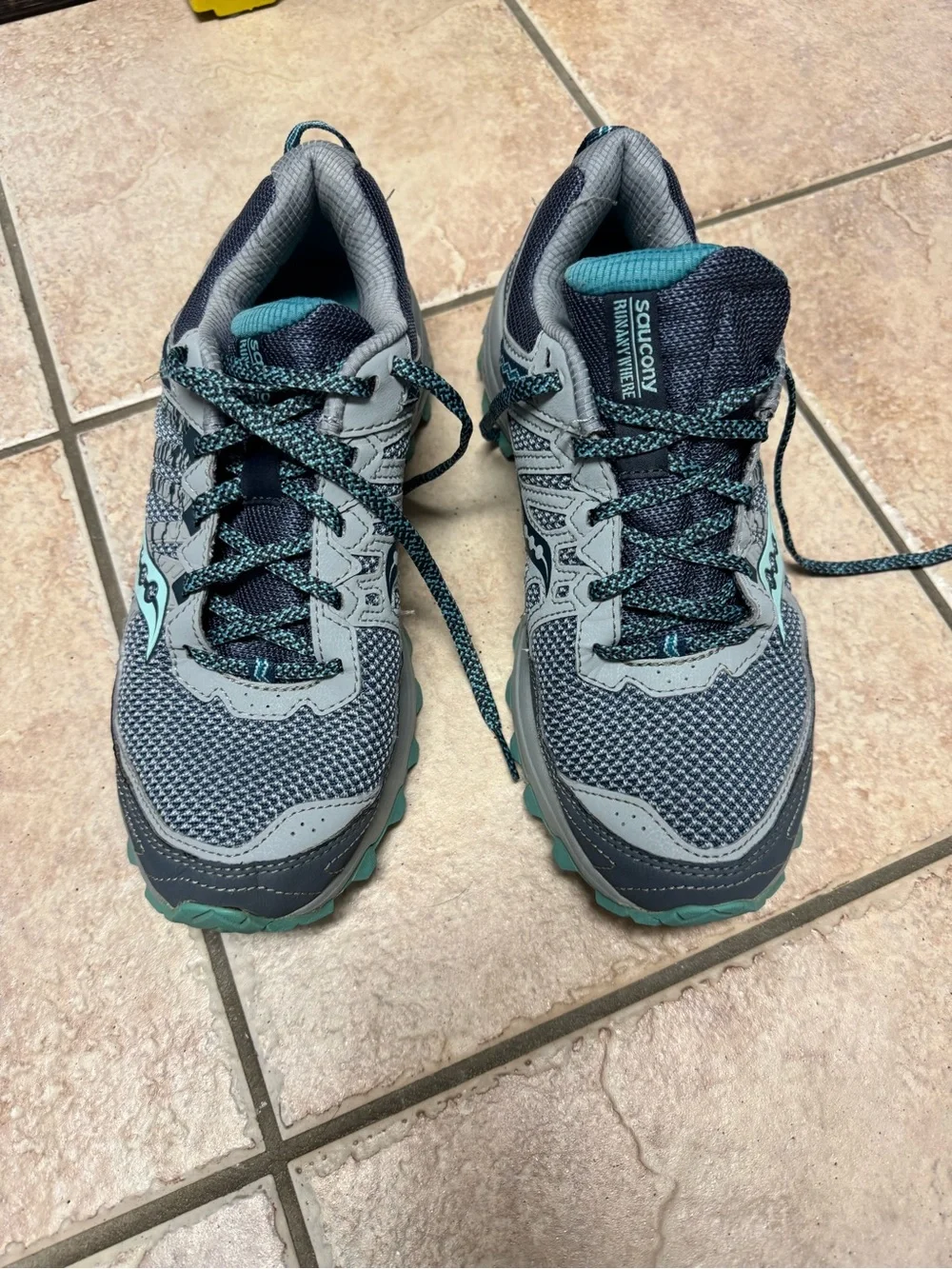 Saucony Women's Running Shoes in Gray and Teal